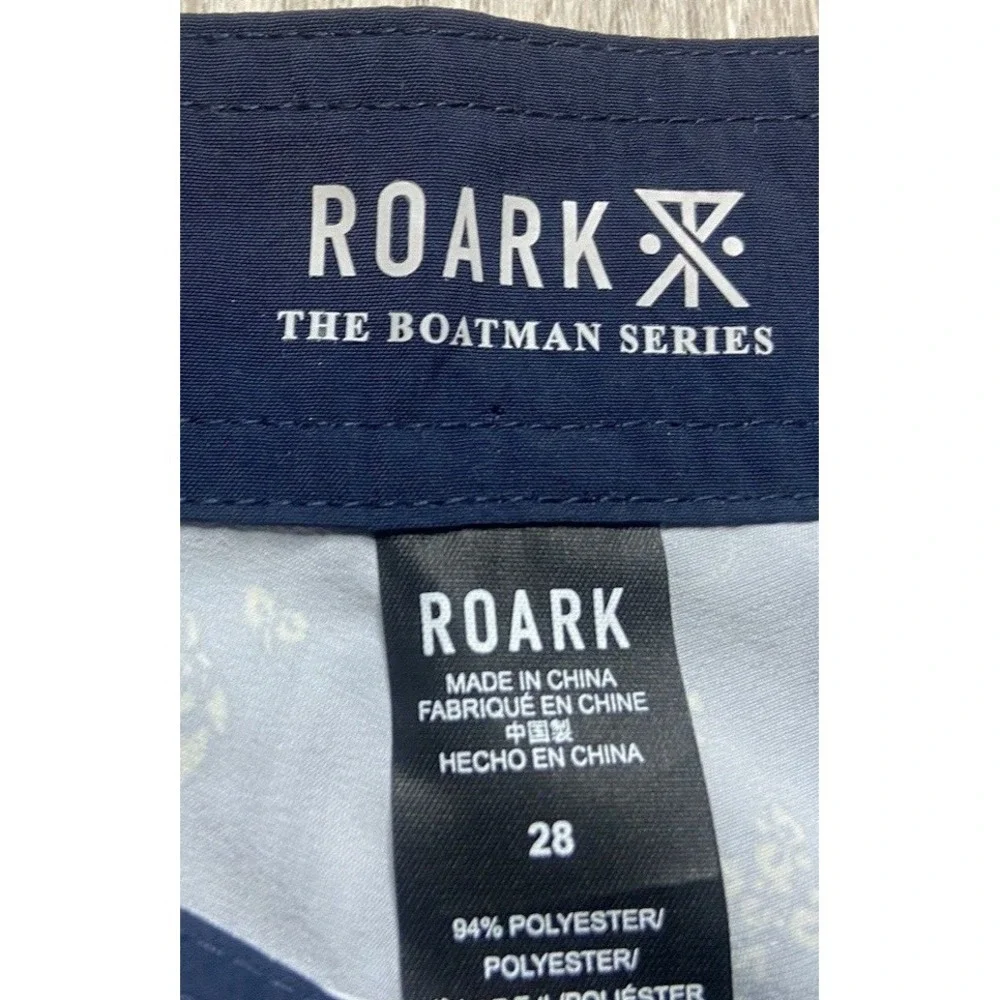 Roark Short Men 28 Navy Floral Boatman 19